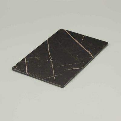 Fogli ACP di finitura in marmo grigio e nero - pannello composito in marmo e alluminio