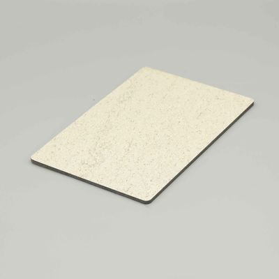 Modello di pietra beige resistente agli graffi Pannello composito in alluminio 4 mm 1,22*2,44m Materiali per muri di costruzione