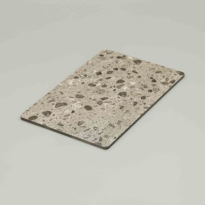 Pannello composito in alluminio Pvdf 4MM 4x8ft Terrazzo Acp resistente ai graffi e durevole, design marmo, per il fissaggio a secco di pareti esterne