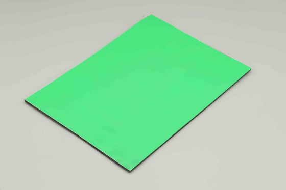 Apple Green 1.22M Pvdf allum composite panel Mirror Finish Acp Color Sheet For Curtain Walls