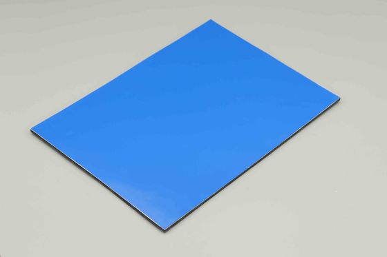 soffitto sospeso blu mare Pvdf pannelli di rivestimento in alluminio decorazione specchio Acp foglio 244cm