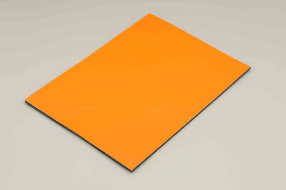 Pannello di parete esterno ACM con rivestimento PVDF Arancio Alluminio composito Pannello di decorazione dell'edificio 4MM 1.22*2.44m