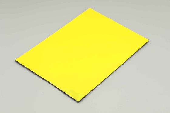 Pannello in alluminio ignifugo ACP giallo brillante Pannelli compositi resistenti al fuoco 122 cm X 244 cm Rivestimento ACP impermeabile