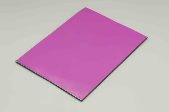Pannello composito di alluminio PE viola 2440 mm rivestimento della parete esterna Acm pannelli esterni anti statici