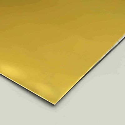 Gold And Silver Mirror Aluminum Composite Panel Museum Hotel Interior Wall Glass Decorazione murale Rivestimento