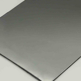 Pannello Composito in Alluminio Nero Specchiato 4mm 1220x2440mm Rivestito in PVDF Ignifugo B1 Lastra ACP