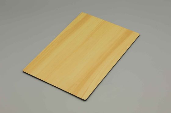 Pannello composito in alluminio e legno impermeabile in acero chiaro da 6 mm, 1220*2440