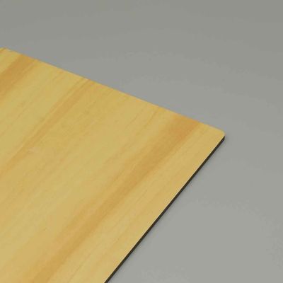 Pannello composito in alluminio ignifugo con venatura di noce giallo da 4 mm per rivestimento di facciate esterne