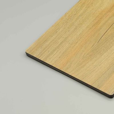 Pannello composito in legno e alluminio durevole da 4 mm, durevole e a bassa manutenzione, per facciate effetto legno 3D ACM